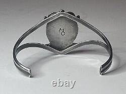 VINTAGE NAVAJO STERLING TURQUOISE CUFF BRACELET & Ring OLD PAWN Set SIGNED MC