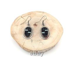 VINTAGE Native American Dangle Earrings 90's Era Dead Pawn Multi Stone Jewelry