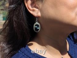 VINTAGE Native American Dangle Earrings 90's Era Dead Pawn Multi Stone Jewelry