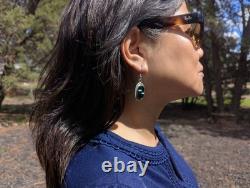 VINTAGE Native American Dangle Earrings 90's Era Dead Pawn Multi Stone Jewelry