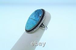 VINTAGE Native American JP Pacific Jewelry Co. Sterling Turquoise Ring Size 5.5