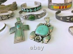 VINTAGE Native American Signed/Unsigned Mixed Sterling Silver 925 Jewelry