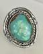 VINTAGE Native American Sterling Silver LARGE Turquoise Ring size 6.25 Handmade