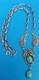 VINTAGE TURQUOISE SOUTHWESTERN STERLING SILVER FEATHER NECKLACE 26.9Gr Signed