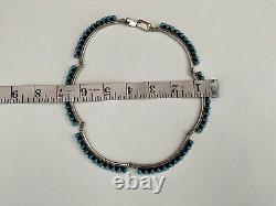 VINTAGE turquoise jewelry Native American STERLING COLLAR NECKLACE SIGNED