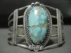VIVID Vintage Navajo Blue Royston/spide Rkingman Turquoise Silver Bracelet