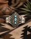 VTG Eula Wylie Navajo Sterling Silver Turquoise Cuff Bracelet Signed Heavy