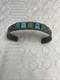 VTG Fred Harvey Era Navajo Lizard Stamped Turquoise 93% Silver Cuff Bracelet