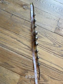 VTG HUGE Navajo Style pearls Silver Tone Bead Necklace 2-20 MM Graduated Western