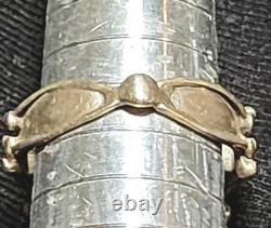VTG Les Baker Native American Ring Silver 925 Size 7 3/4 Classis Squash Blossom
