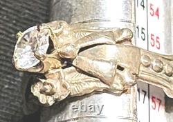 VTG Les Baker Native American Ring Silver 925 Size 7 3/4 Classis Squash Blossom