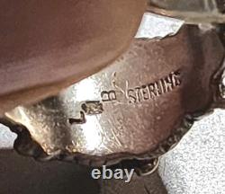 VTG Les Baker Native American Ring Silver 925 Size 7 3/4 Classis Squash Blossom