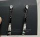 VTG M. Noche Inlaid Sterling Turquoise Coral Onyx Dangle Post Earrings Tested