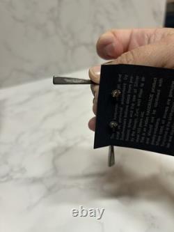 VTG M. Noche Inlaid Sterling Turquoise Coral Onyx Dangle Post Earrings Tested