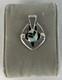 VTG Native American Navajo Sterling Silver Pendant with Blue Opal and Onyx