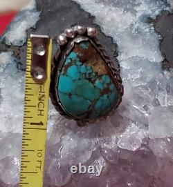 VTG Native American Sterling Silver 925 Turquoise Ring Sz 5.75