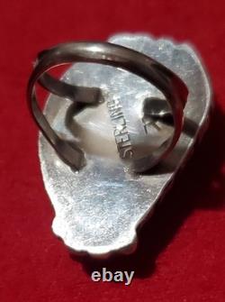 VTG Native American Sterling Silver 925 Turquoise Ring Sz 5.75