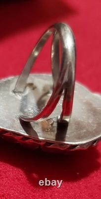 VTG Native American Sterling Silver 925 Turquoise Ring Sz 5.75
