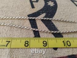VTG Native American Sterling Silver Concho Pendant With Chain Necklace 29.7 Gr