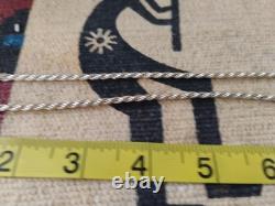 VTG Native American Sterling Silver Concho Pendant With Chain Necklace 29.7 Gr