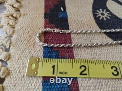 VTG Native American Sterling Silver Concho Pendant With Chain Necklace 29.7 Gr