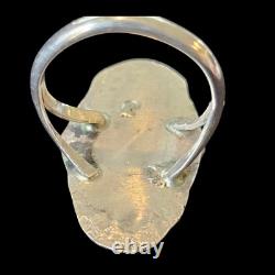 VTG Native American Sterling Silver Turquoise 5 Nugget Necklace Ring Earring Set