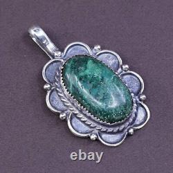 VTG Native American Sterling silver pendant, Navajo jewelry, 925 with turquoise