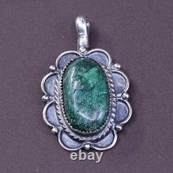 VTG Native American Sterling silver pendant, Navajo jewelry, 925 with turquoise