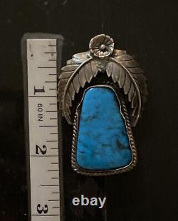 VTG Navajo 925 Sterling Silver Large Turquoise Jewelry Damaged (STER6091)