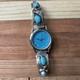 VTG Navajo Artisan JV Adla Watch 6.25 Inch Adjust Turquoise 925 Sterling Works