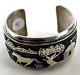 VTG Navajo Bracelet Sterling Thomas Singer Cuff Horse Pictograph Charity 4-DS32