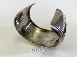 VTG Navajo Bracelet Sterling Thomas Singer Cuff Horse Pictograph Charity 4-DS32