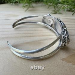 VTG Navajo Cuff Bracelet Size 6.25 MOP Shell Blue Turquoise 925 Sterling 14.8g