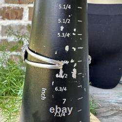 VTG Navajo Cuff Bracelet Size 6.25 MOP Shell Blue Turquoise 925 Sterling 14.8g