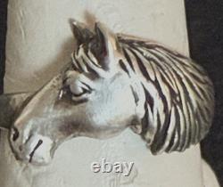 VTG Sterling Horse Head Ring Signed JF (Julian Fred, Hopi) Size 9