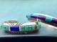 VTG Valerie Ortiz & Lyndon Ahiyite Multi-Stone Native Sterling Cuffs