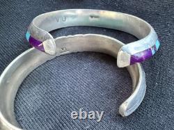 VTG Valerie Ortiz & Lyndon Ahiyite Multi-Stone Native Sterling Cuffs