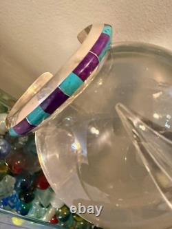 VTG Valerie Ortiz & Lyndon Ahiyite Multi-Stone Native Sterling Cuffs