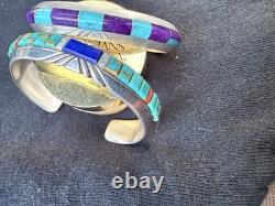 VTG Valerie Ortiz & Lyndon Ahiyite Multi-Stone Native Sterling Cuffs