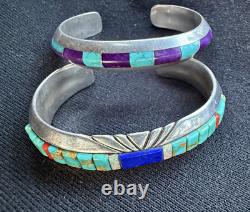 VTG Valerie Ortiz & Lyndon Ahiyite Multi-Stone Native Sterling Cuffs