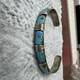 VTG Zuni Fabian Cheama Open Cuff Bracelet 6.25 Inch Turquoise 925 Sterling 10.7g