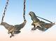 Very Vtg Native American Sterling Silver EAGLE Necklace Brooch LOT SET OLD