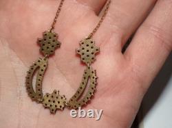 Victorian Bohemian Garnet Necklace Jewelry Vintage 894w