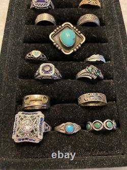 VintageNow 925 Sterling Silver Ring Jewelry Lot Turquoise Native American