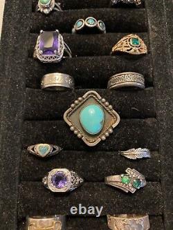 VintageNow 925 Sterling Silver Ring Jewelry Lot Turquoise Native American