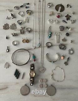 VintageNow Sterling Silver 925 14k Gold Jewelry Lot Native American Turquoise