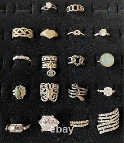 VintageNow Sterling Silver 925 Jewelry Ring Lot Native American Butterfly Snake