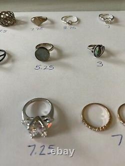 VintageNow Sterling Silver 925 Jewelry Ring Lot Native American Butterfly Snake