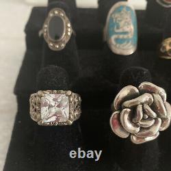 VintageNow Sterling Silver 925 Jewelry Ring Lot Native American Silpada Taxco