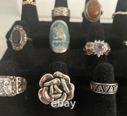 VintageNow Sterling Silver 925 Jewelry Ring Lot Native American Silpada Taxco